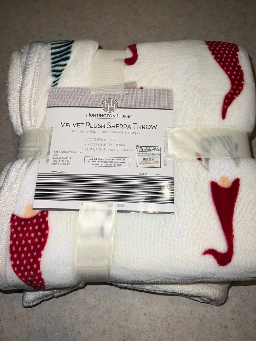Christmas Sherpa Throw Blanket